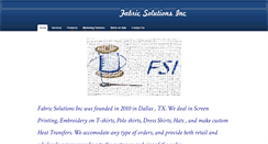 Desktop Screenshot of fabricsolutionsinc.com