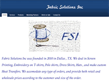 Tablet Screenshot of fabricsolutionsinc.com